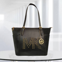 MK Zinnia Studded Black Color Bag