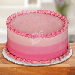 Round Strawberry Top Cake
