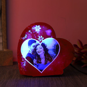 Personalised Heartshaped Led Lamp For Couples