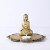 Meditating Buddha With Decorative Wooden Tray Base And T Light