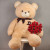 Huge Teddy Bear with 30 Red Roses Bunch