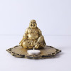 Laughing Buddha In A Wooden Tray