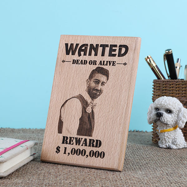 Personalised Funky Dead Or Alive Wooden Plaque