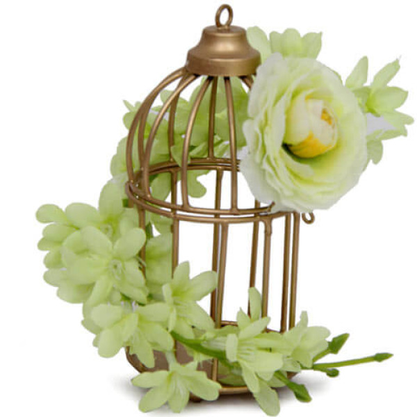 Cage and Flower Arrangement